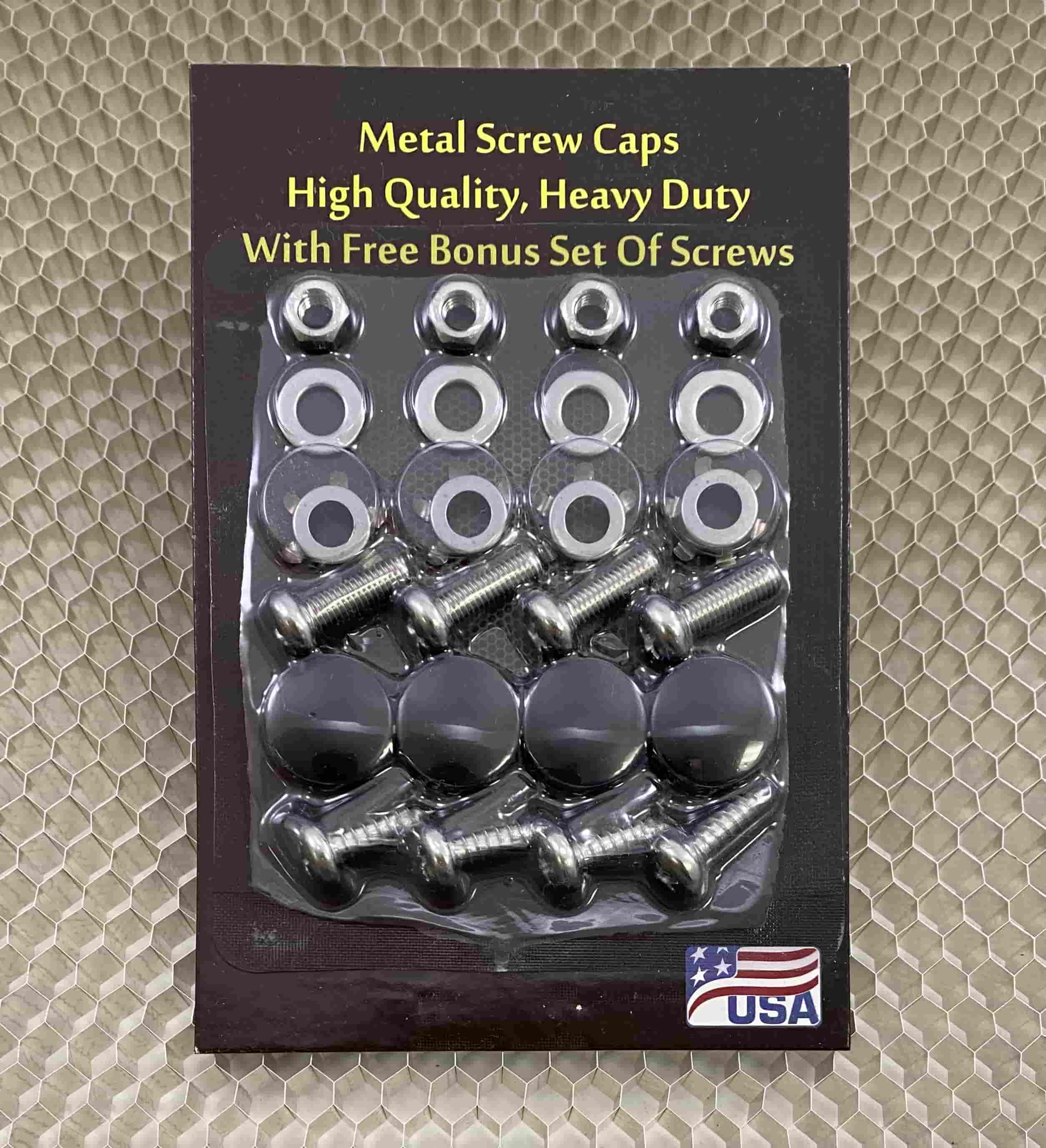 Screw Covers Metal - Black (NOT for BILLET frames)